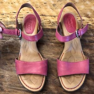 Born Sandals with small wedge.